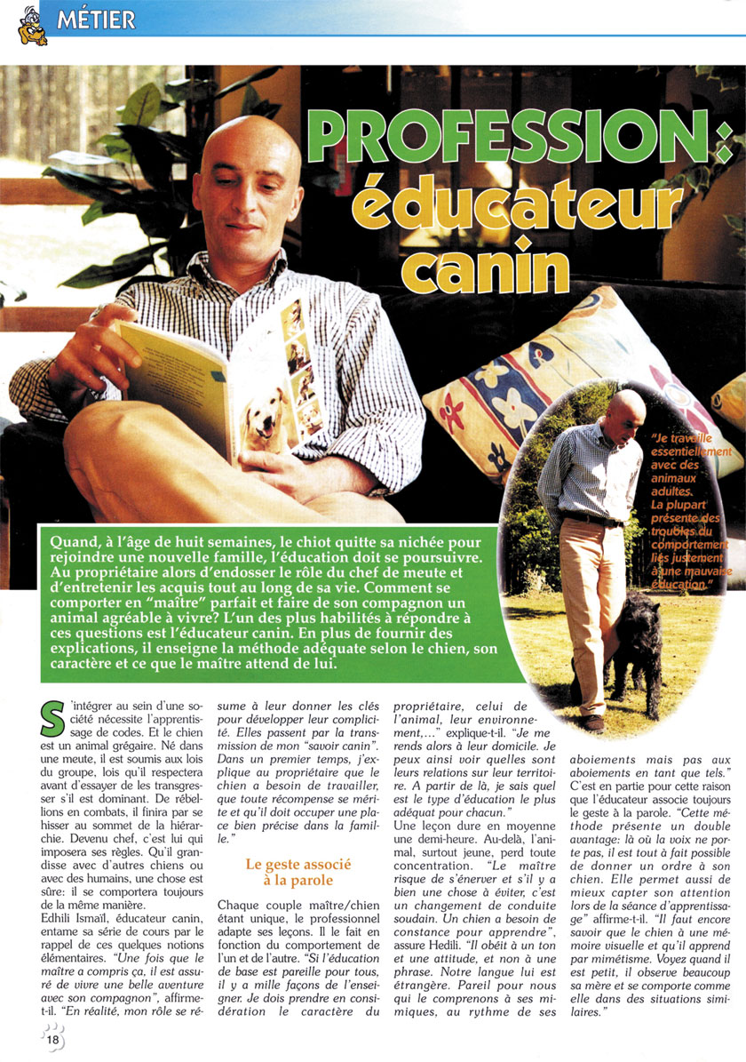 Article DOGEDUC parut dans Chien & Chat