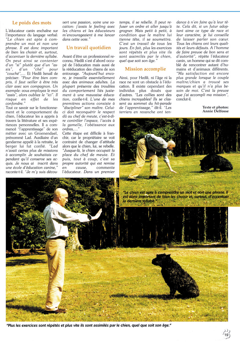 Article DOGEDUC parut dans Chien & Chat